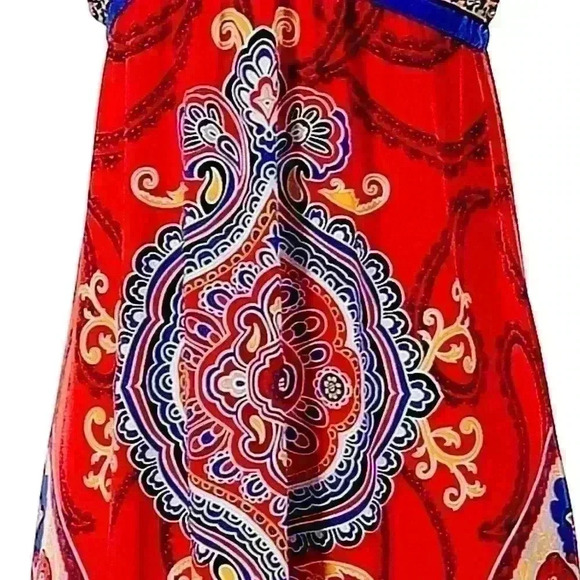 ❤️💙Bold Color V-neck Dress - Picture 4 of 7